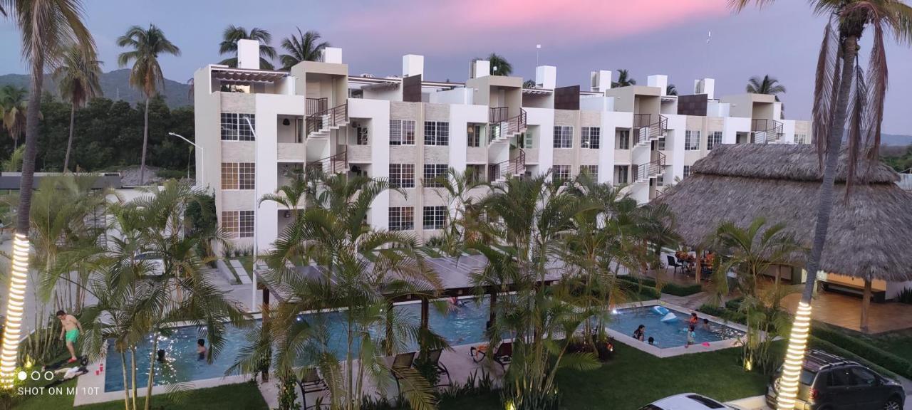 Moderno Depa Con Terraza Y Vista Extraordinaria Apartment Manzanillo Exterior foto